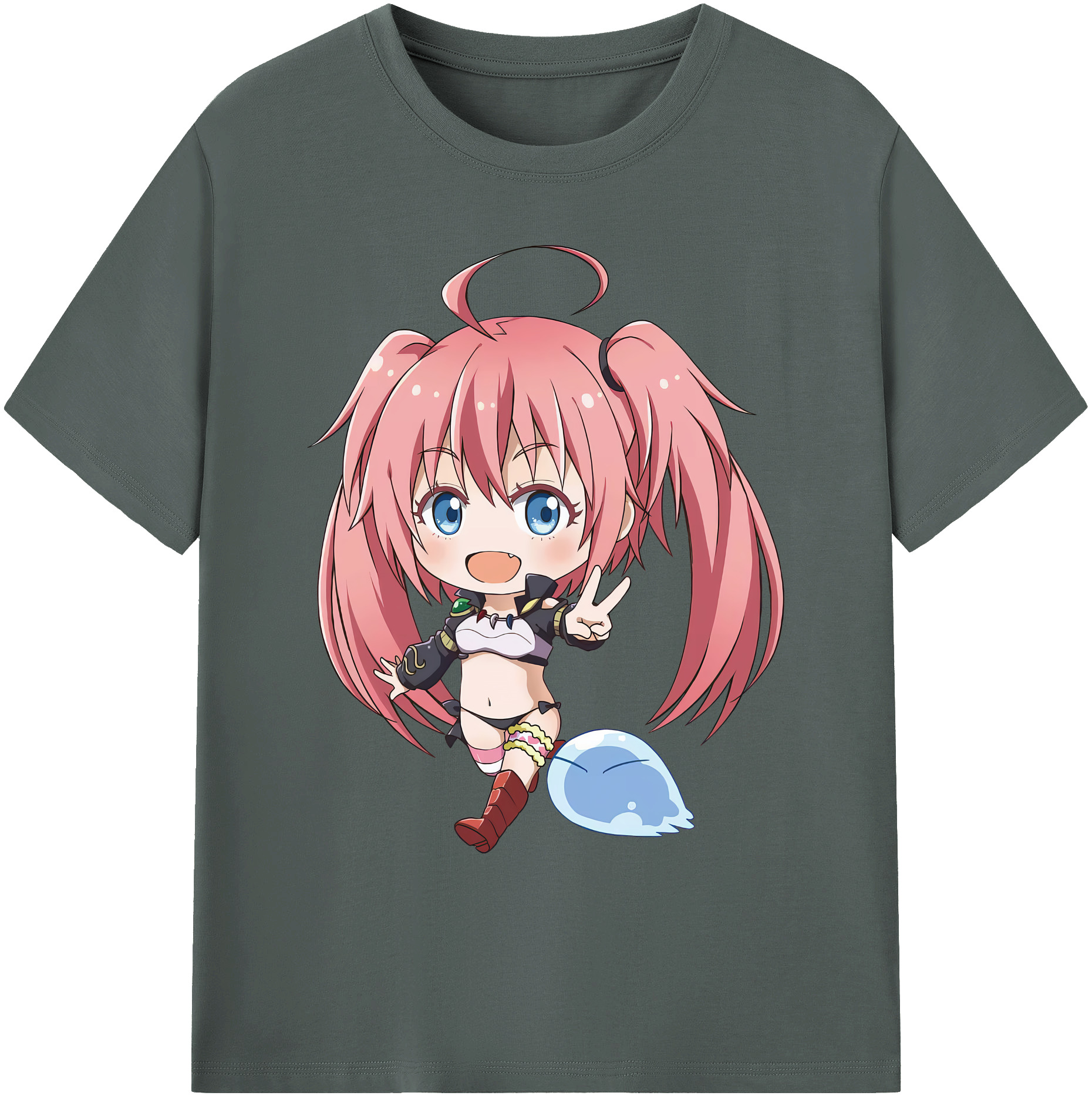 （画像用） 転スラ Regarding Reincarnated to Slime 綿100％ メンズ半袖Tシャツ｜肌触りやわらか＆通気性